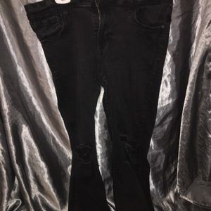 Black ripped jeans